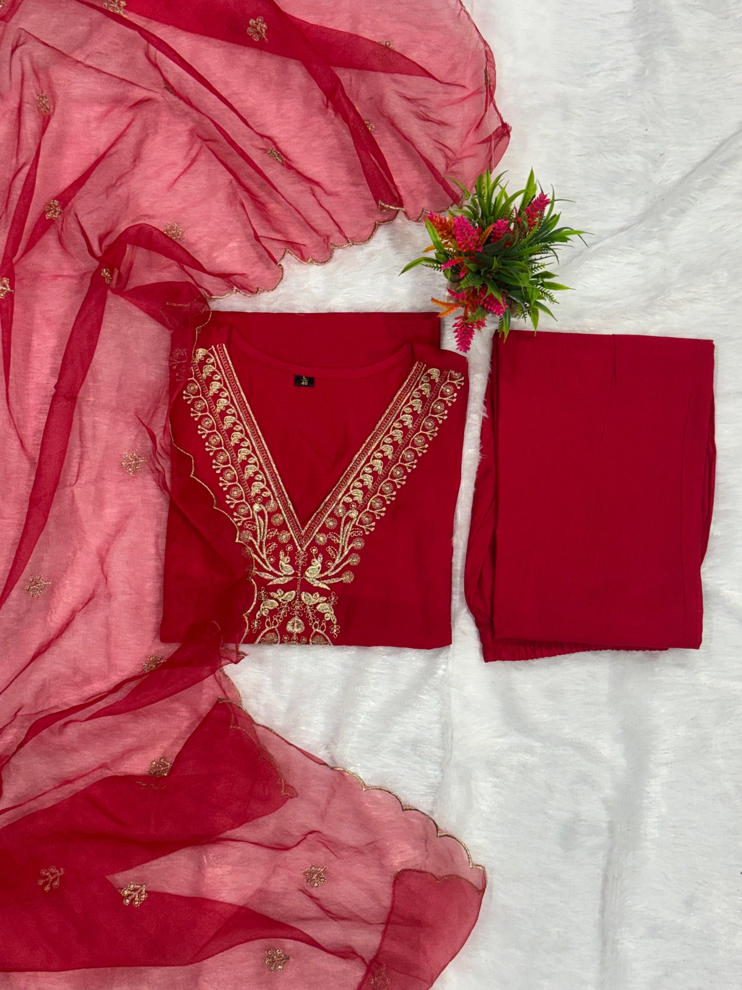 Roman Silk Suit Set